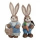 thumbnail image 2 of 2 figuras de conejitos de paja para decoración de Pascua, ideales para el jardín. Azul, 2 of 9