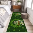 thumbnail image 5 of St. Patrick’s Day Shamrock 2'x6' Runner Rug, Dark Green Books Cups Lucky Leaf Washable Non-Slip Area Rugs for Hallway Kitchen Floor Bedroom Entryway, Laundry Carpet Decoration Indoor Mat, 5 of 9