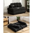thumbnail image 2 of Folding convertible sofa cama con pillow y foldable mattress foam ideal para para small living rooms (negra), 2 of 7
