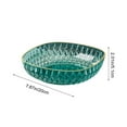 thumbnail image 3 of Sulgyt Crystal Bowl Plastic Transparent Dried Fruit Dish, Snack Candy Plate, Salad Bowl, Home Storage Tray Decor (Mint Green), 3 of 6