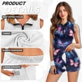 thumbnail image 5 of Yuyamidu Colorful Butterfly Golf Dress for Women Size L Half Zipper Golf Outfit with Built-in Shorts Tennis Dress Breathable Workout Dresses for Workout Exercise, 5 of 7
