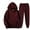 Wine, variant on Jienlioq Classy Women'S Suit Set 2Pcs Outfits Men'S and Women'S Sports Tracksuits Long Sleeve Pullover Hoodies Sweatshirt and Sweatpants Fall Winter Suit