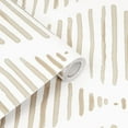thumbnail image 5 of Caltero Peel and Stick Wallpaper Beige Geometric Wallpaper Removable Wallpaper,17.32 in x 78.74 in, 5 of 9