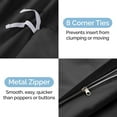thumbnail image 5 of CGK Linens 2-Piece Premium Duvet Cover Set - Twin Size Soft Comforter Cover With Zipper & Matching Pillowcases, Black, 5 of 7
