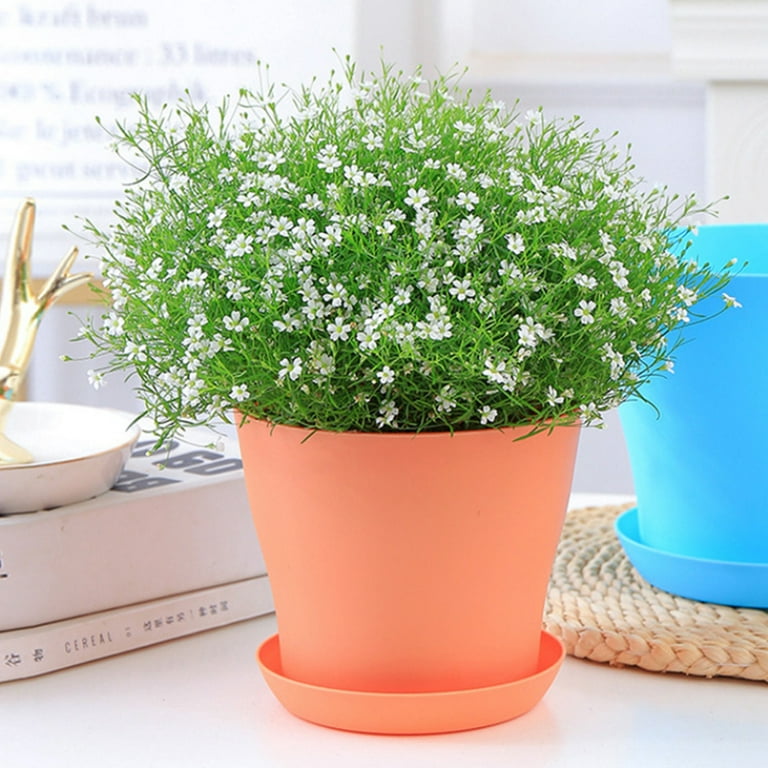 Faux Potted Baby's Breath w/ Planter