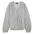 thumbnail image 1 of Alfani Womens Shimmer Pullover Blouse, Grey, Small, 1 of 2