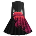 thumbnail image 3 of Robe Longue pour Femmes Été, Robe d'Été Décontractée pour Femmes, Mode Féminine Décontractée Imprimée Manches Longues Col Rond, 3 of 3