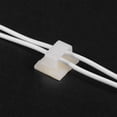 thumbnail image 3 of Clips de cable adhesivos Uxcell organizador de cables para coche, oficina y hogar 0.75" x 0.75" x 0.47'' blanco 20 piezas, 3 of 5