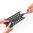 thumbnail image 5 of Clispeed Black Folding Storage Hanger 13 Holes Rotatable Laundry Organizer 3Pcs, 5 of 5