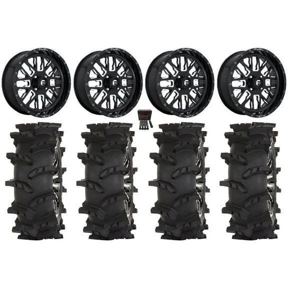 Fuel Stroke 20" Wheels Black 33" Outlaw Max Tires Sportsman RZR Ranger