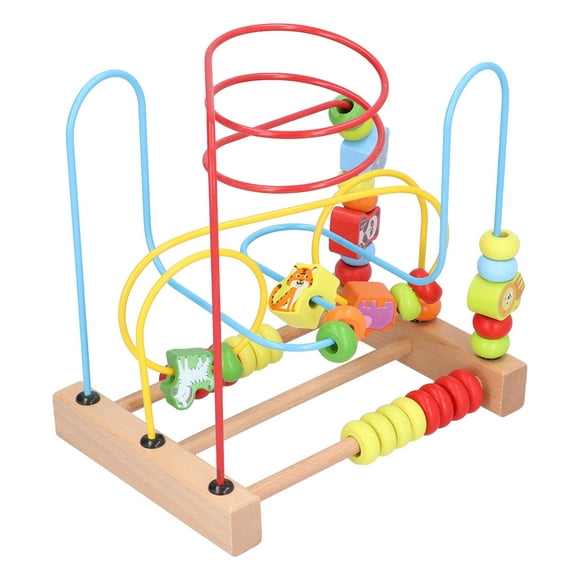 Wooden Bead Maze Game, Safe Cartoon Bead Maze Toy Learning Beads Toy Special Designed Bead Maze Toy  For Indoor