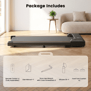 Patbrela Walking Pad Under Desk Treadmill with Vibration, Manual Incline, 2.5HP 3.8MPH Fitness Jogging Machine with Remote LED Display for Home Office