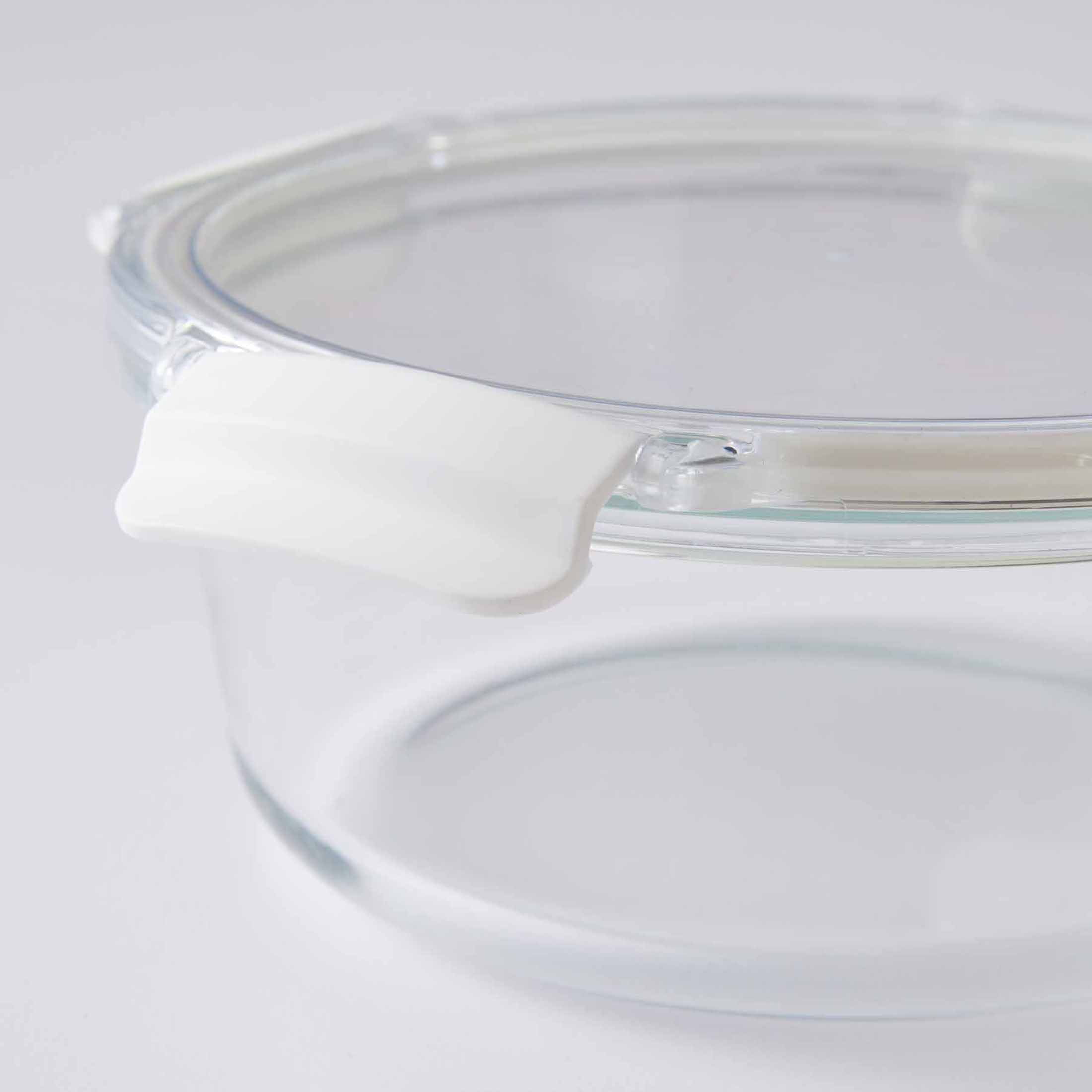 (8 pack) Better Homes & Gardens 4Cup Round Glass Food Storage Container with Tritan Lid. Set of 1, 2 Pieces