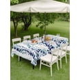 thumbnail image 4 of Outdoor Tablecloth with Umbrella Hole for Patio/Picnic/Party/Camping, Blue Weeping Eucalyptus Waterproof Table Cloth Rectangle Table Cover Washable, Spring Summer Farmhouse Leaves (60"x 84"), 4 of 8