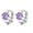 Purple, variant on 1 Pair Hoop Earrings Dainty Polished Small Cute Sparkling Rhinestone Cat Claw Huggie Earrings Fashion Jewelry,Pink