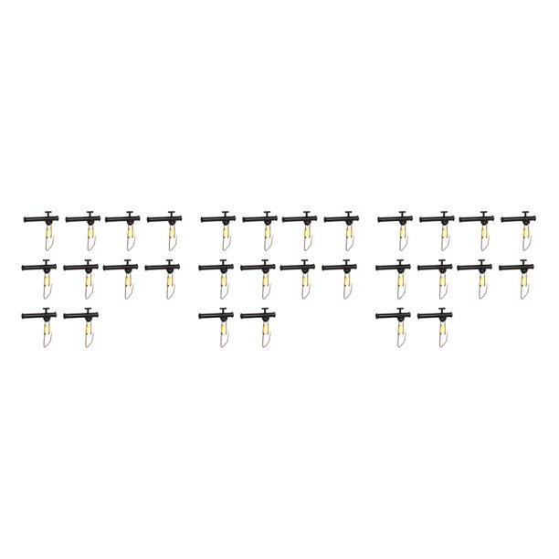 Sonducket 10 piezas gancho de equilibrio de pesca clip de liberación de pescado anti-bobinado accesorios de soporte de ganchos de servicio Type1 NO1