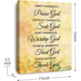thumbnail image 2 of Happy Moments Praise God Wall Art,Christian Canvas Wall Decor,Religious Bible Verse Wall Art,Scripture Wall Decor for Christian Home Office Church, 2 of 6