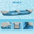thumbnail image 4 of Outsunny 2 Person Inflatable Kayak with Aluminum Paddles, Blue, 4 of 9