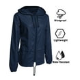 thumbnail image 2 of Rosvigor Womens Waterproof Raincoat Lightweight Rain Jackets Windproof Hooded Jacket with Pockets, 2 of 5
