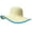 Turquoise, variant on Wide Brim Hat - Paper Straw Wide Brim Hat - Orange Trim - HT-ST1061OR