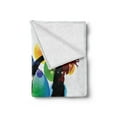 thumbnail image 2 of Youth Soft Flannel Fleece Throw Blanket, Happy People Teenagers Jumping and Bubbles in Vibrant Colors Partying with Friends, Cozy Plush for Indoor and Outdoor Use, 50" x 60", Multicolor, by Ambesonne, 2 of 5