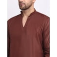 thumbnail image 2 of eloria Men's Traditional Brown Regular Kurta with Salwar, 2 of 7