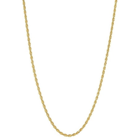Pori Jewelers 18kt Gold-Plated Sterling Silver 2.5mm Rope Chain Men's Necklace, 24