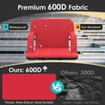 thumbnail image 6 of PNKKODW 25" Dual-Side Foldable Heated Stadium Seats with Back Support, Extra Portable Stadium Chair for Bleachers, USB 3 Levels of Heat, 5 Pockets for Outdoor Camping Winter Sports,Red(No Battery), 6 of 9