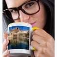 thumbnail image 2 of 3drose, View of Moated Cathedral, Palma De Mallorca, Mallorca, Spain., 11oz Two-tone Yellow Mug, 2 of 6