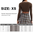 thumbnail image 2 of Blusas sexys para mujer, camisas de manga larga, blusas ajustadas de corte bajo, camisas con escote en V, blusas de otoño, XS-L, 2 of 5