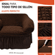 thumbnail image 4 of LABBA Fundas Elásticas para Sillones con Olanes, Juego de 3 Piezas, para Sofá Individual/Love Seat/Tres Plazas Color  Café Chocolate, 4 of 5