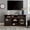 Brown, variant on 60" Modern Farmhouse TV Stand for up to 65 Inch TV, Entertainment Center with Glass Doors and Cable Management, Brown Media Console for Living Room