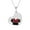 White,Red, variant on Girl's/Tween Silver Plated Mickey and Minnie "Perfect Match" Pendant, 18"