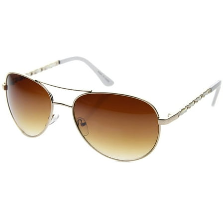 - MLC Eyewear Vintage Fashion Leather Braided Aviator Sunglasses S61NGW3101