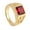 Gold Red, variant on Men's Stainless Steel Vintage Simple Cross Statement Knight Ring with Square Green Gemstone Promise Engagement Wedding Band Gold Size 13
