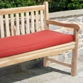 thumbnail image 2 of Sunbrella Sorra Home Indoor/ Outdoor Textured Bright 60-inch Bench Cushion with  Fabric red, 2 of 2