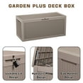 thumbnail image 5 of Vineego 100 Gallon All-Weather  Resin Deck Box, Light Taupe, 5 of 7