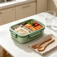 thumbnail image 5 of TACILIP Stationery Supplies, 1PCS Bento Box Lunch Box 2 Compartment Snack Containers Reusable Lunch Box Lunch Containers For Home Travel Work 750ml Equipped With Plastic Tableware, Home Gifts, 5 of 6