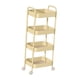 thumbnail image 2 of Carrito rodante con ruedas, carrito utilitario, estantería móvil de metal, cesta para frutas y verduras para comedor, oficina, baño, lavandería Amarillo, 2 of 8