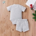 thumbnail image 4 of XEGLSBU Toddler Boy Outfits 18-24 Months Long Sleeve Warm Baby Boy Outfits Long Sleeve Romper and Shorts 2PCS for Toddlers Fall Grey Size 3-6 Months, 4 of 9