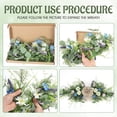 thumbnail image 7 of 22'' Spring Wreaths for Front Door, Summer Spring Floral Swag Blue Door Wreath with Wildflower Lanvender, Wall Porch Window Home Decorations Indoor & Outdoor(A), 7 of 7