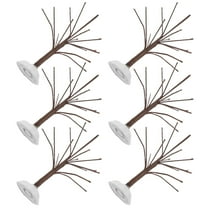 WORGEOUS 6pcs Mini Trees For Diorama Artificial Bonsai Tree Realistic Winter Tree Decoration For Holiday Village Scene Accessories