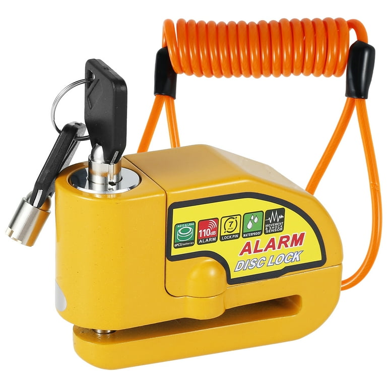 Motorbike lock on sale with alarm