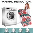 thumbnail image 6 of Green Red Footballs Pattern Wearable Oversized Blanket,Wearable Blanket Hoodie for Adults,Cozy Hooded Blankets with Super Pockets,Super Warm Fuzzy Pullover for Women & Men, 6 of 6