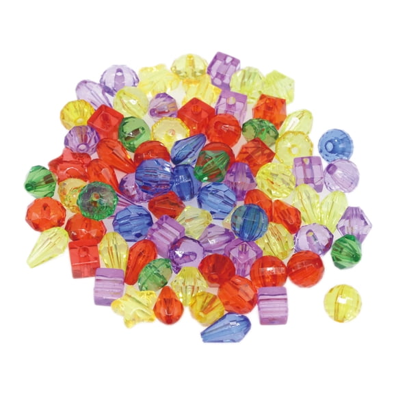12 Packs: 280 ct. (3,360 total) Rainbow Mixed Shape Faceted Beads by Creatology