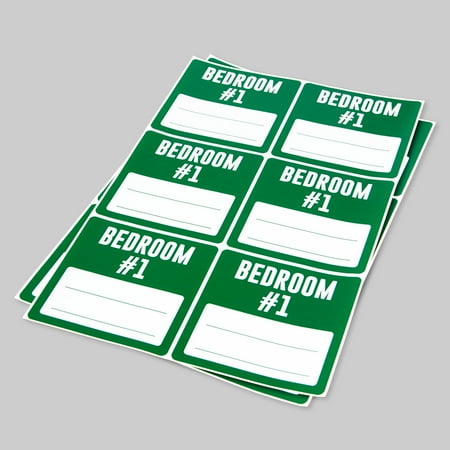 bedroom 1 stickers 3 x 3 inch 6 labels per sheet 500 sheets lt
