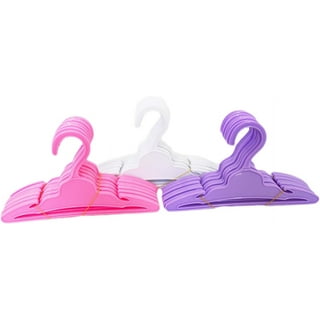 50 7 Large Hook White Plastic Doll Clothes Hangers for 18 inch dolls
