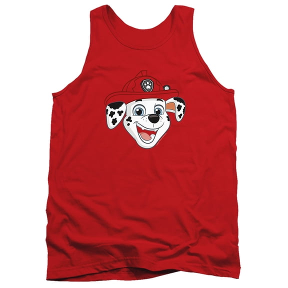 Paw Patrol Marshall Grin Unisex Adult Tank Top,Red, Large