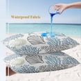 thumbnail image 4 of Navy Blue Teal Coastal Lumbar Pillow Covers 20x12 Inch Set of 2, Summer Beach Coral Shell Ocean Waterproof Outdoor Pillow Covers, Decorative Cushion Pillowcases for Couch, Sofa, Bed, Garden, Patio, 4 of 9
