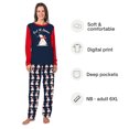thumbnail image 2 of Let It Snow Polar Bear Matching Family Christmas Pajamas With Dog, Holiday PJs, Plus Sizes, With Pockets, 2 of 7